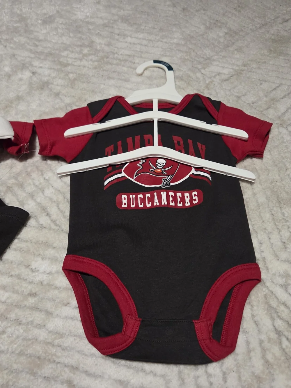 Tampa Bay Buccaneers Infant One-Piece Bodysuit - Red with Black Trim
